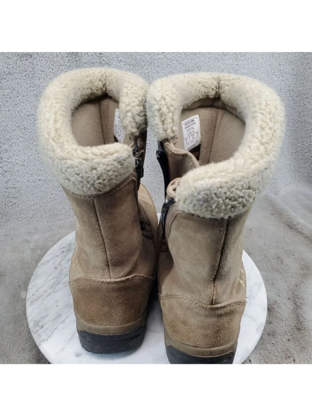 Sorel Shoes Womens Size 8.5 Waterfall Beige Suede Winter Boots *Read*